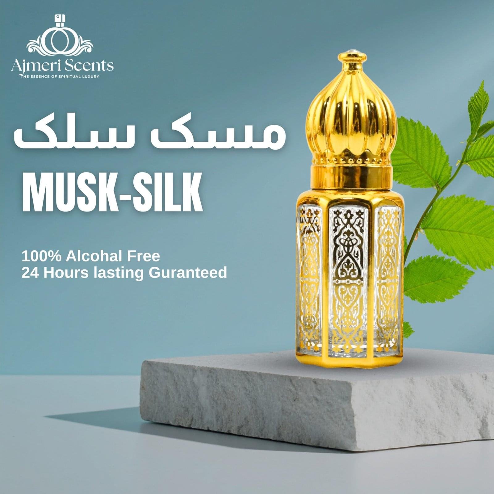 Musk Silk Ittar Roll On – Premium Alcohol Free Soft & Long Lasting Fragrance - Original Fragrance